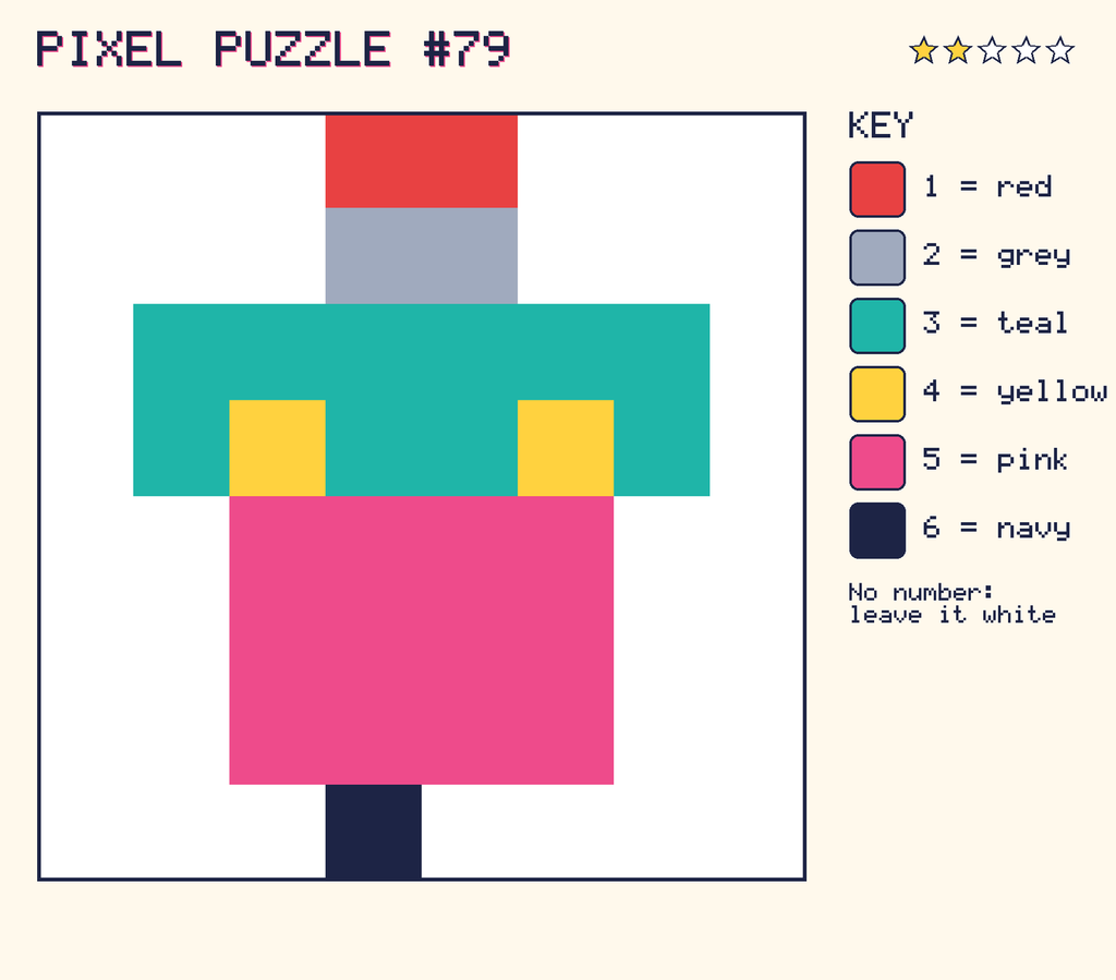 The finished pixel picture: a robot.