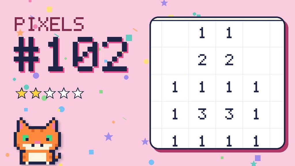 Pixel Puzzle 102 card