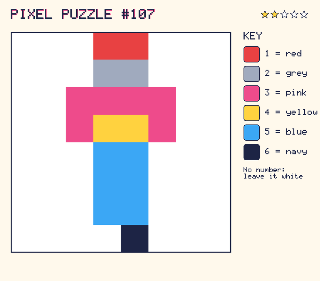 The finished pixel picture: a robot.