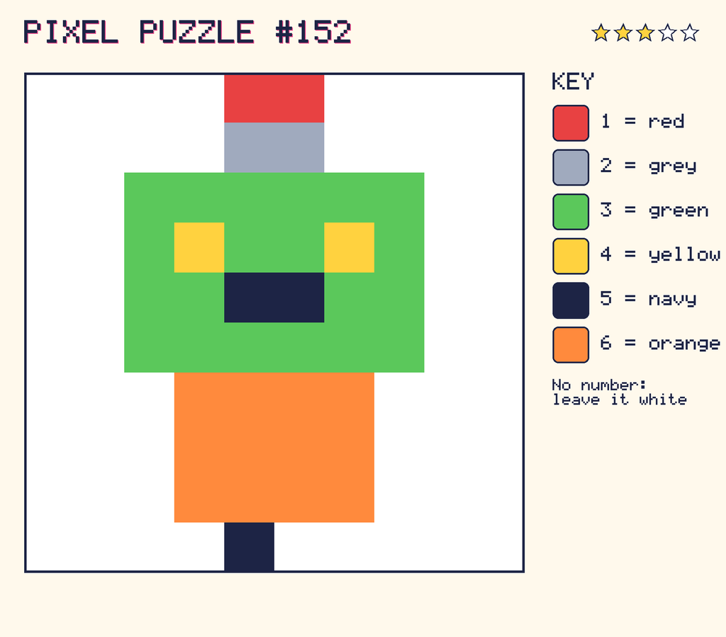 The finished pixel picture: a robot.