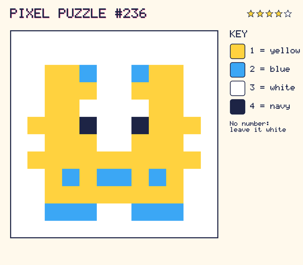 The finished pixel picture: a pixel creature.