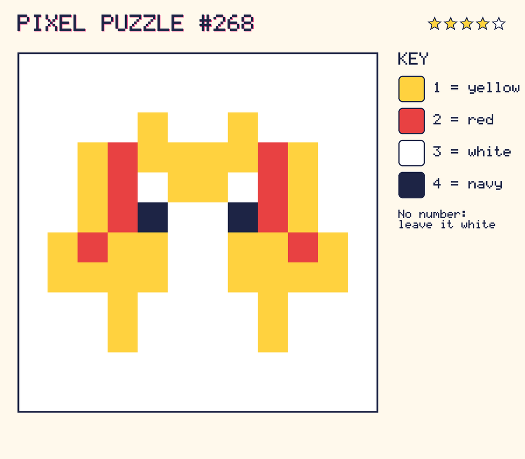 The finished pixel picture: a pixel creature.