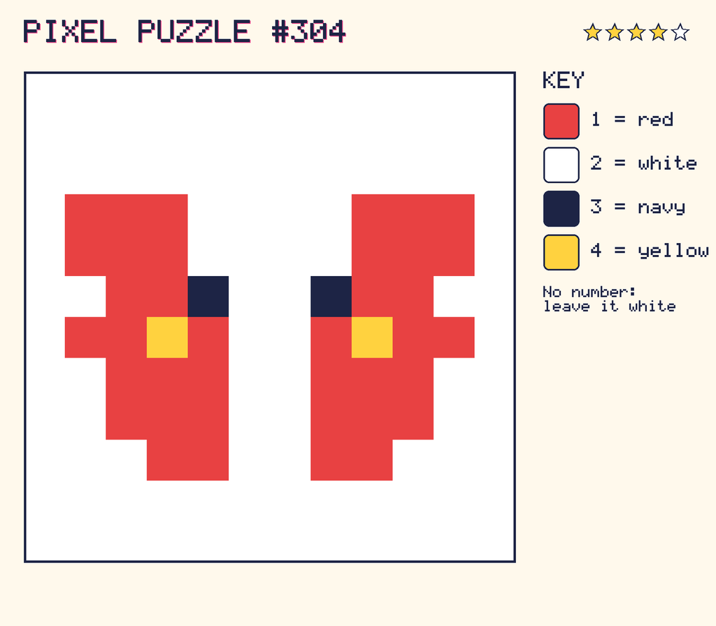 The finished pixel picture: a pixel creature.
