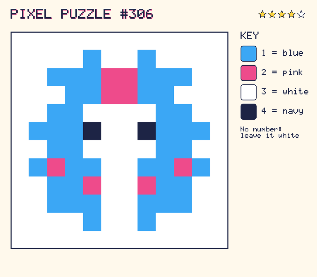 The finished pixel picture: a pixel creature.