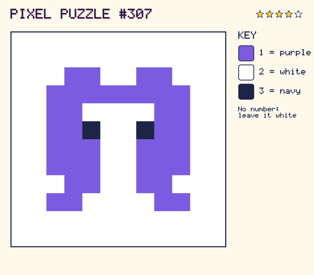 The finished pixel picture: a pixel creature.