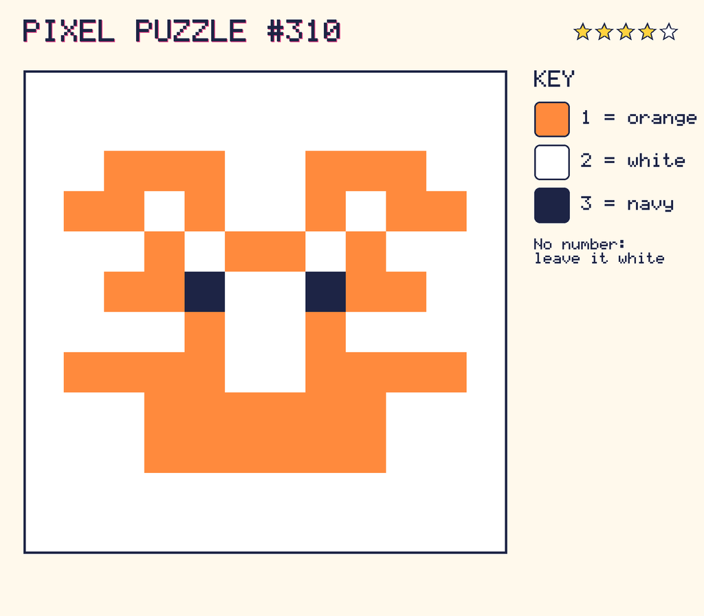 The finished pixel picture: a pixel creature.