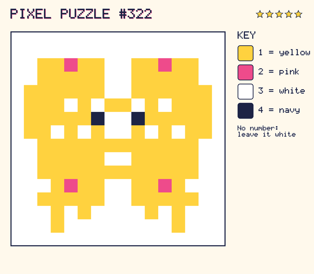 The finished pixel picture: a pixel creature.
