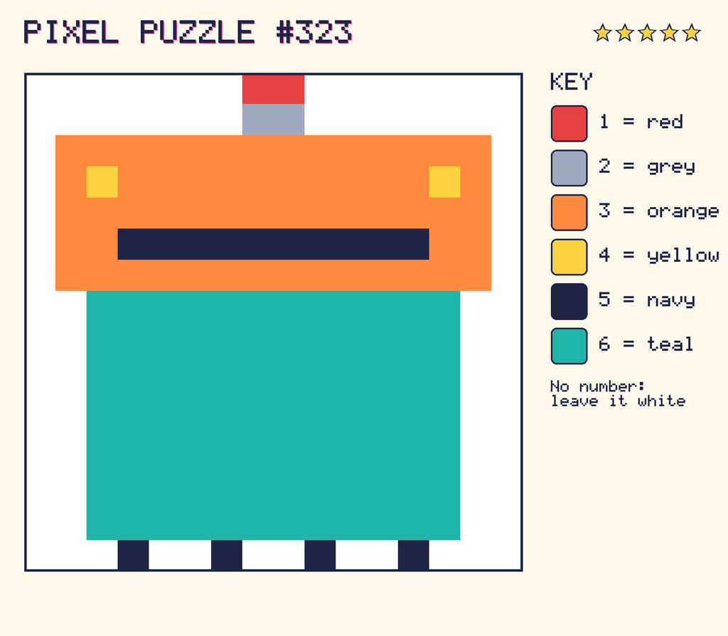 The finished pixel picture: a robot.