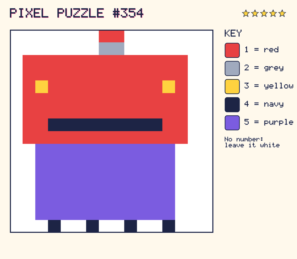 The finished pixel picture: a robot.