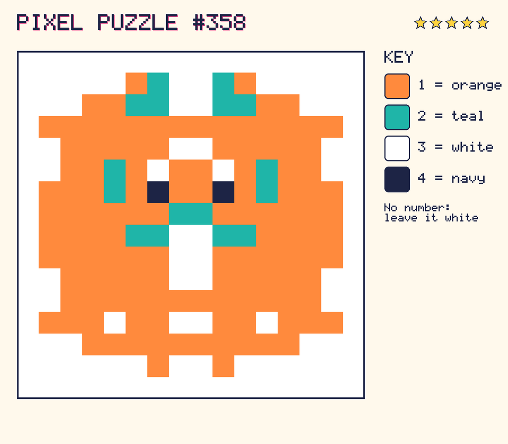 The finished pixel picture: a pixel creature.