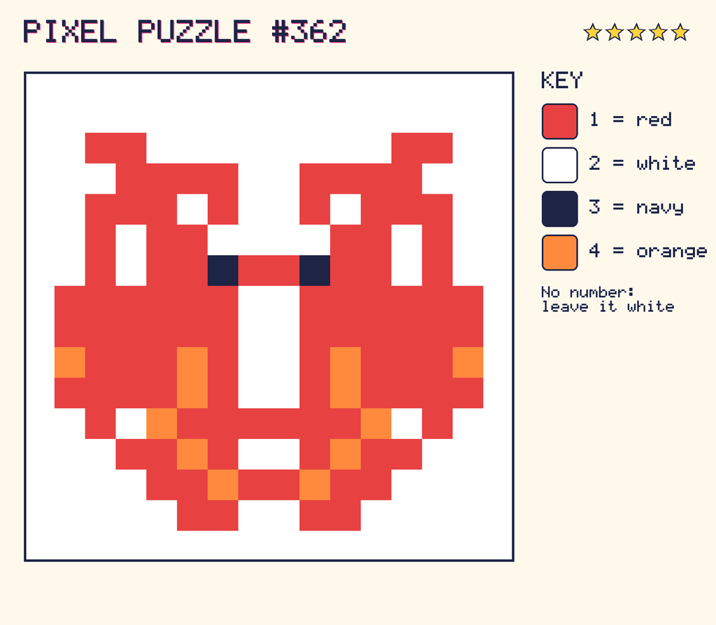 The finished pixel picture: a pixel creature.