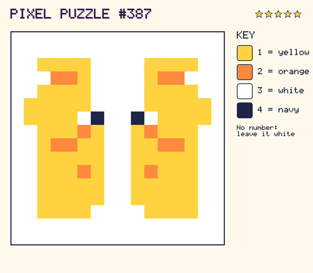 The finished pixel picture: a pixel creature.