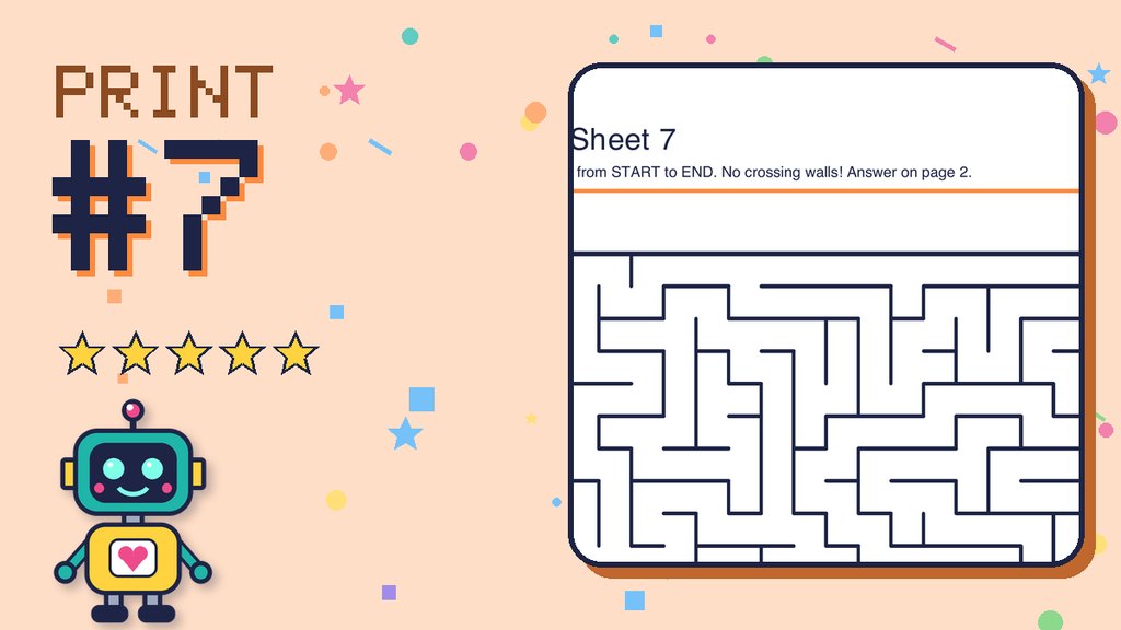 Maze Sheet 7 (20 × 20) card