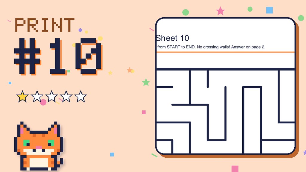 Maze Sheet 10 (10 × 10) card