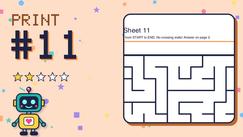 Maze Sheet 11 (12 × 12) card