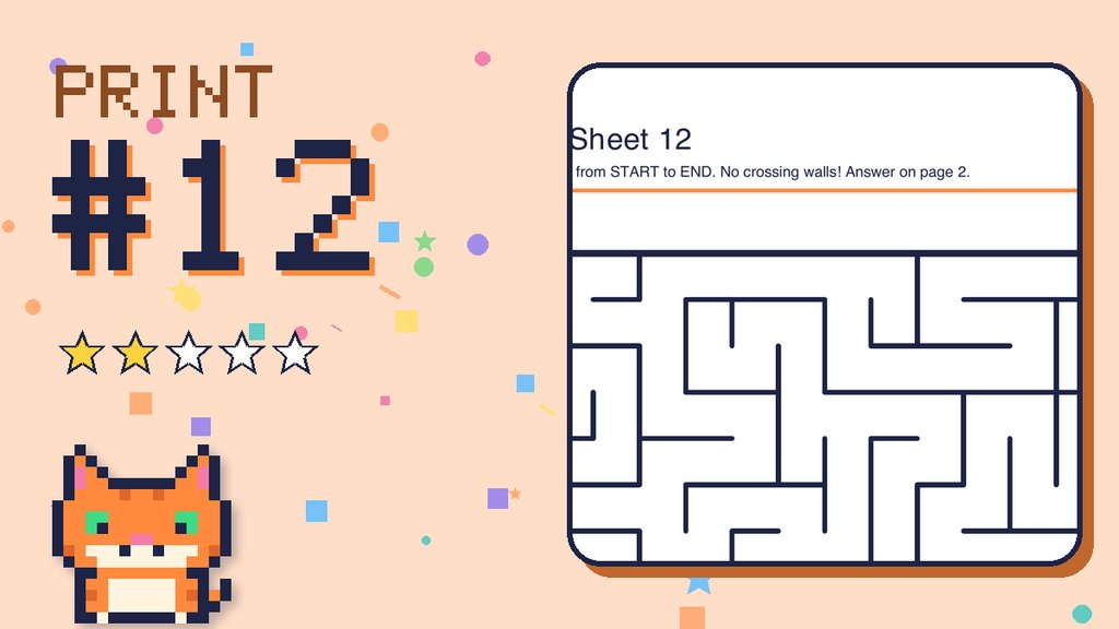 Maze Sheet 12 (14 × 14) card