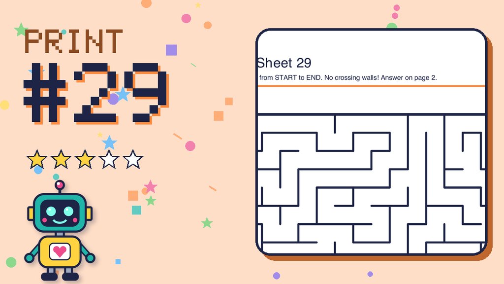 Maze Sheet 29 (16 × 16) card