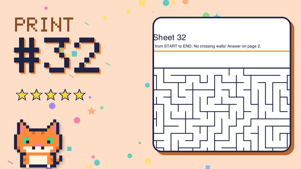 Maze Sheet 32 (24 × 24) card