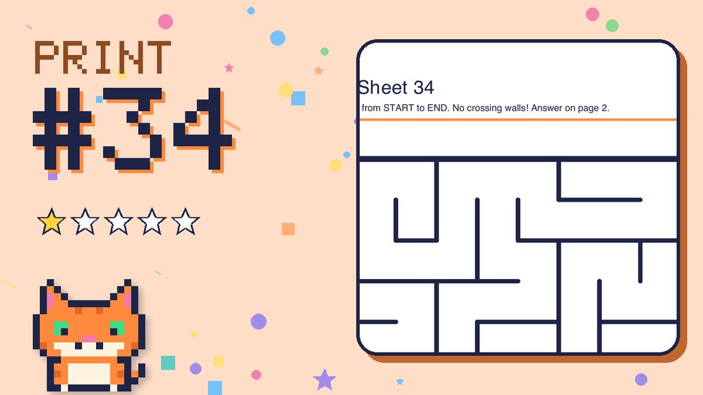 Maze Sheet 34 (10 × 10)
