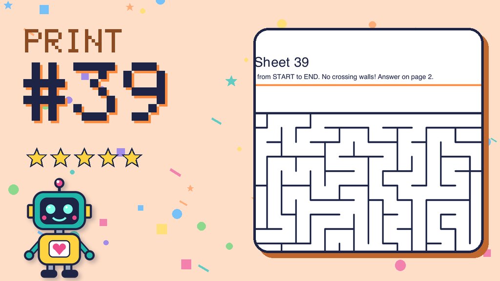 Maze Sheet 39 (20 × 20) card