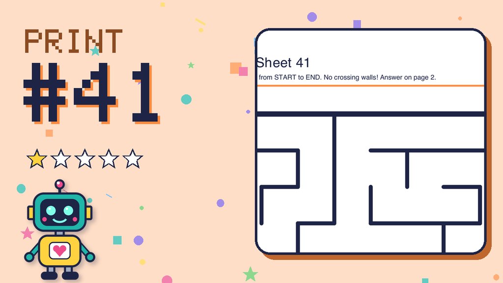 Maze Sheet 41 (8 × 8)