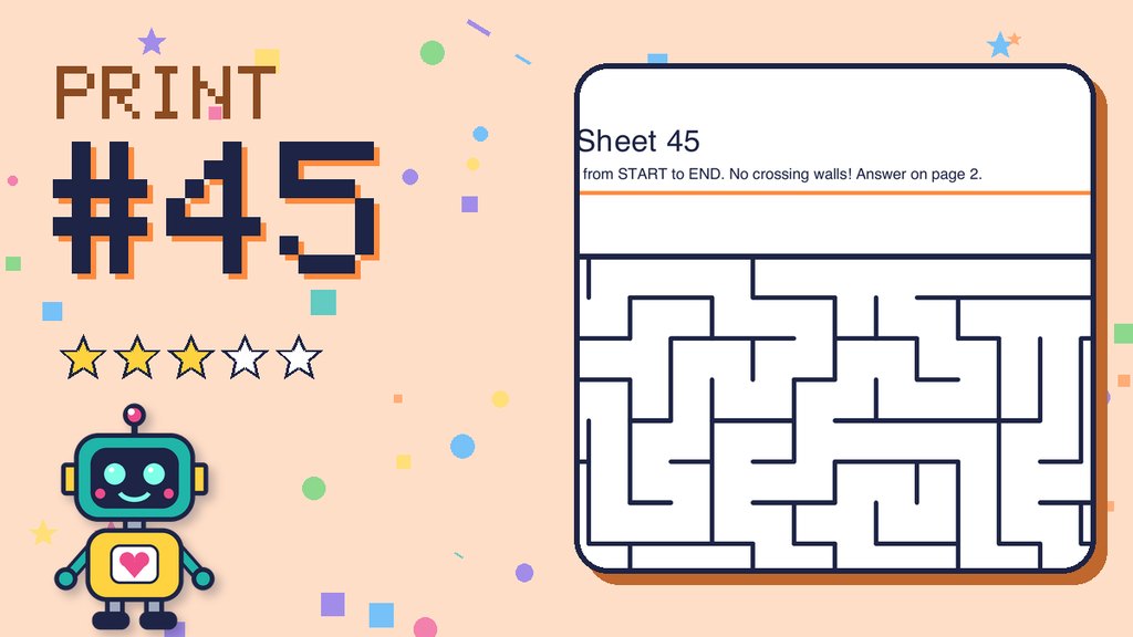 Maze Sheet 45 (16 × 16) card