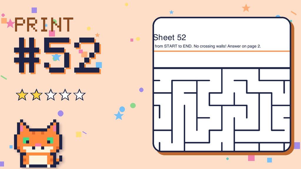 Maze Sheet 52 (14 × 14)