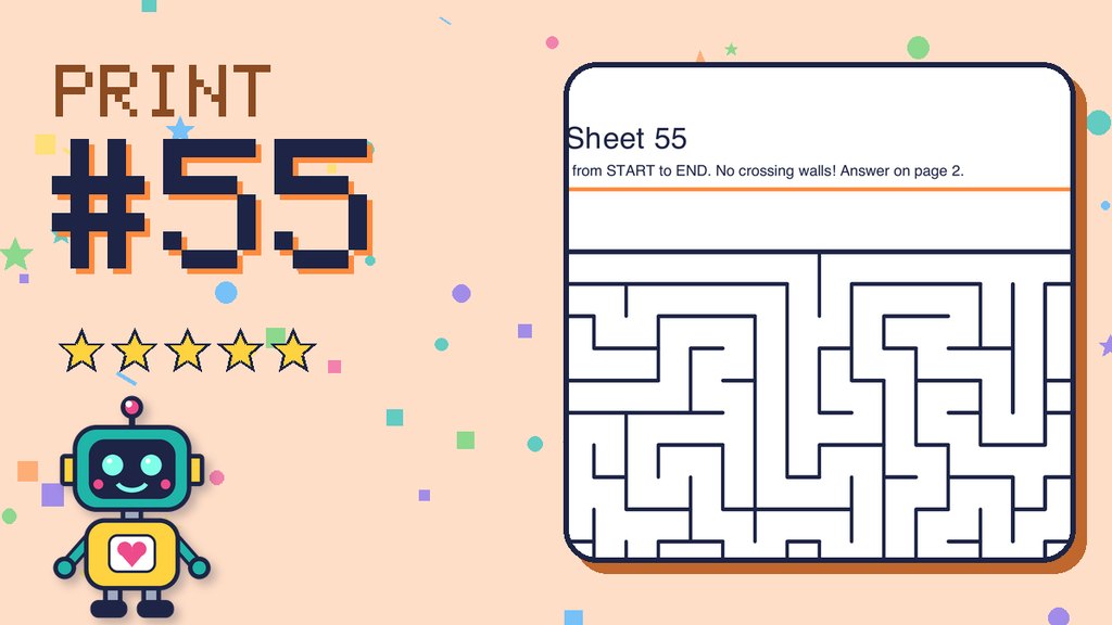 Maze Sheet 55 (20 × 20) card