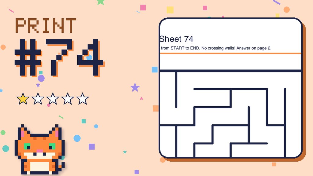 Maze Sheet 74 (10 × 10) card