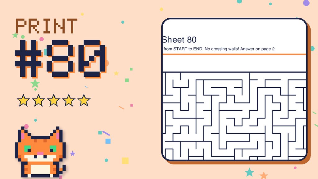 Maze Sheet 80 (24 × 24) card