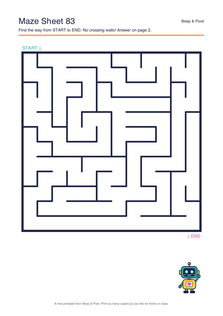Preview of Maze Sheet 83 (12 × 12)