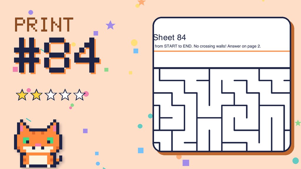 Maze Sheet 84 (14 × 14) card