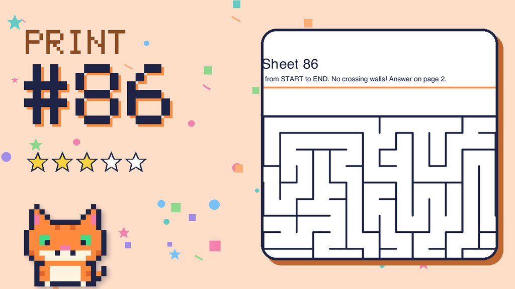 Maze Sheet 86 (18 × 18) card