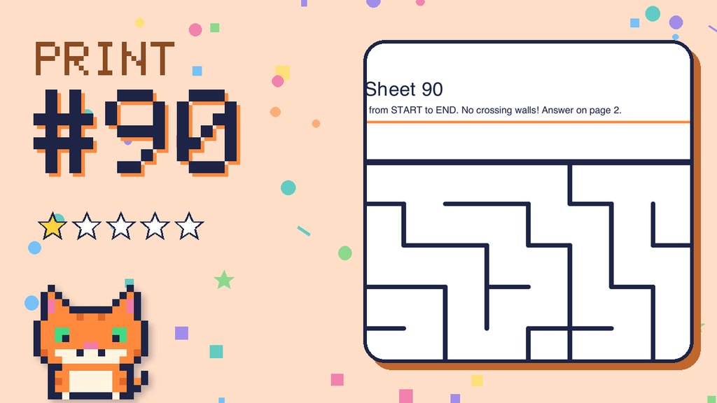 Maze Sheet 90 (10 × 10) card