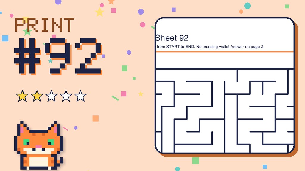 Maze Sheet 92 (14 × 14) card