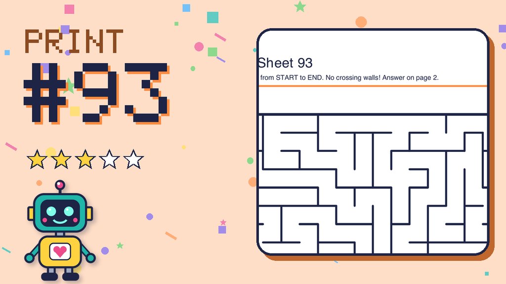 Maze Sheet 93 (16 × 16) card