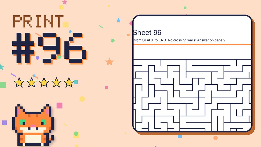 Maze Sheet 96 (24 × 24) card