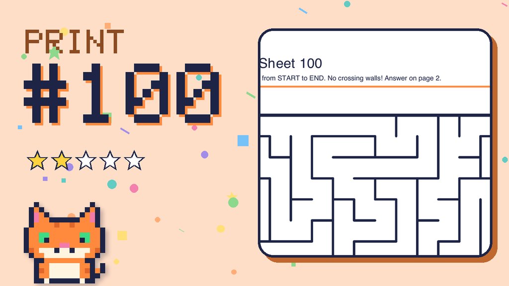 Maze Sheet 100 (14 × 14)