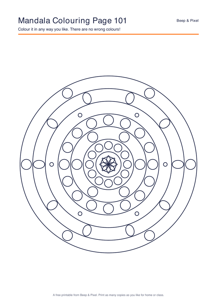 Preview of Mandala Colouring Page 101