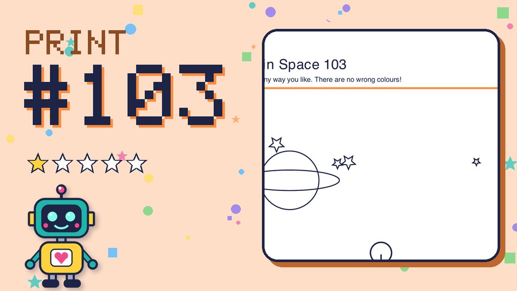 Beep in Space 103 card