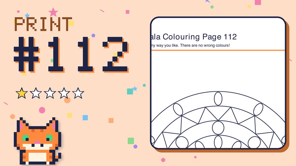 Mandala Colouring Page 112