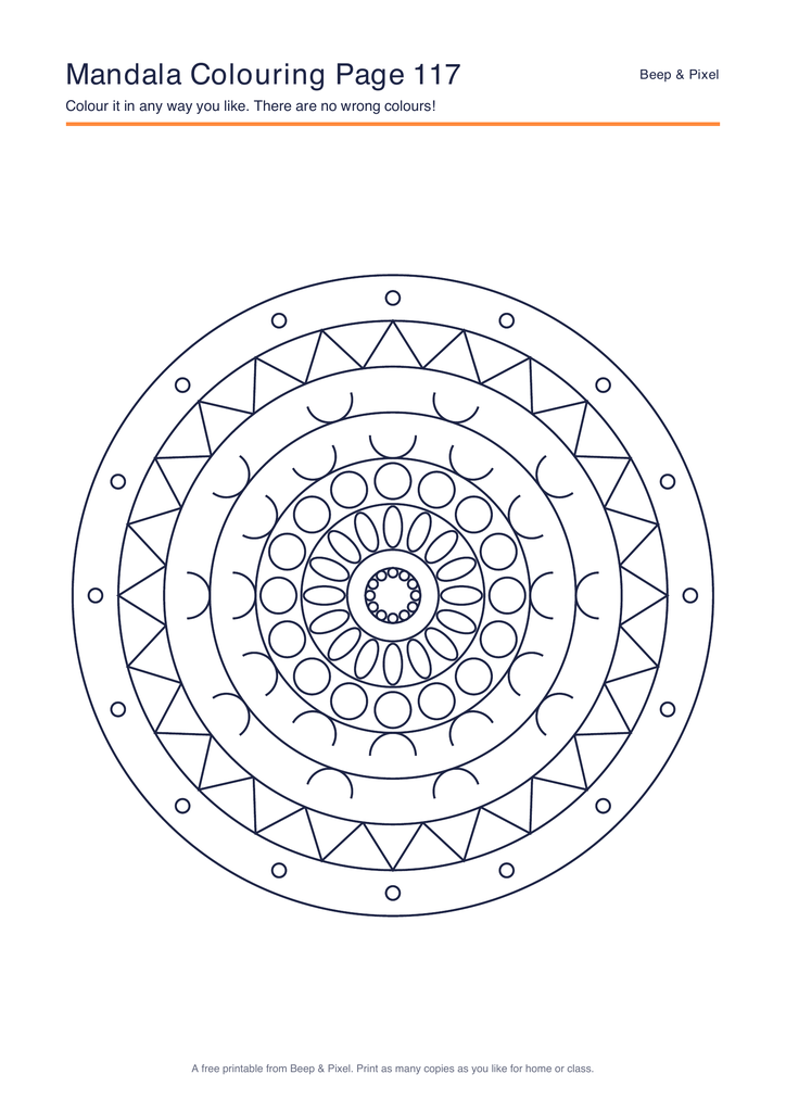Preview of Mandala Colouring Page 117