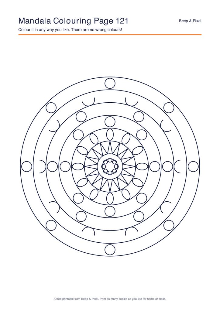 Preview of Mandala Colouring Page 121