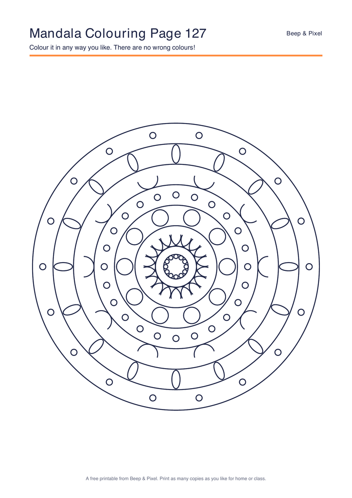 Preview of Mandala Colouring Page 127