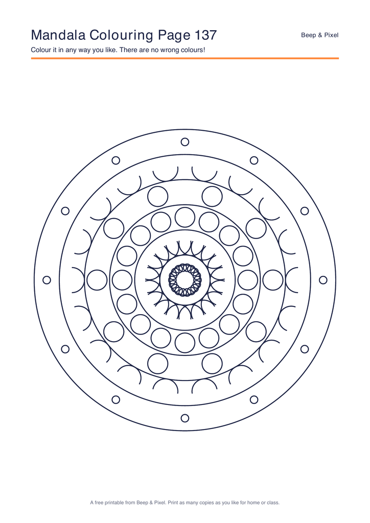 Preview of Mandala Colouring Page 137