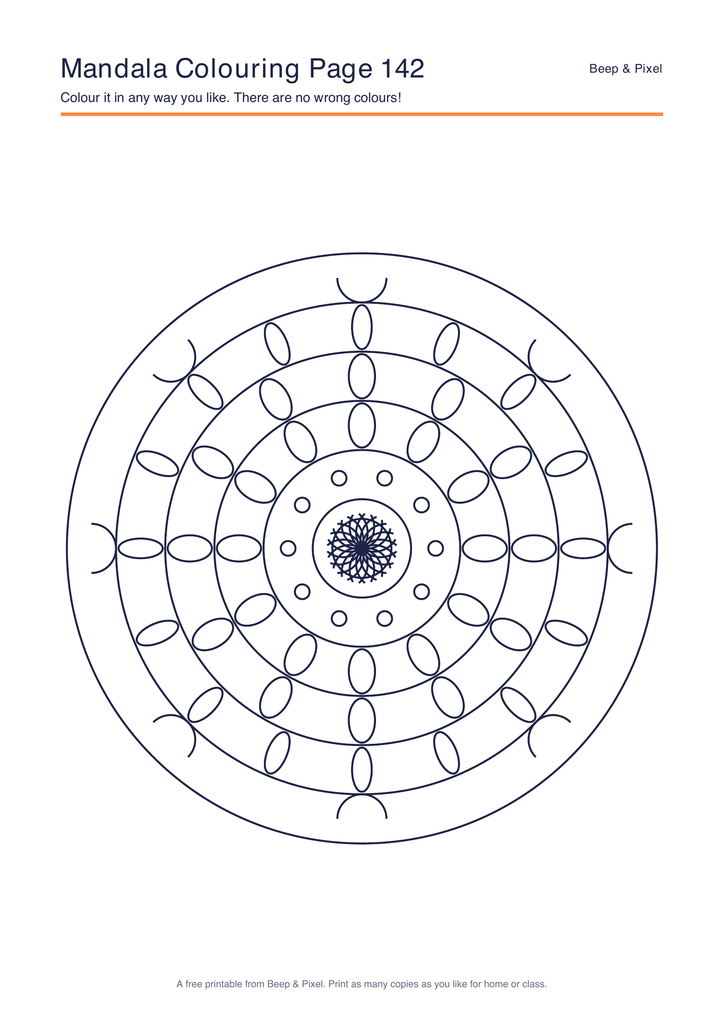 Preview of Mandala Colouring Page 142