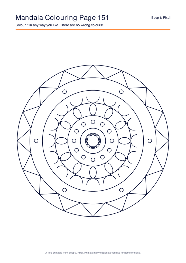 Preview of Mandala Colouring Page 151