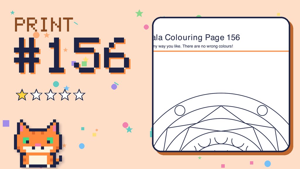 Mandala Colouring Page 156