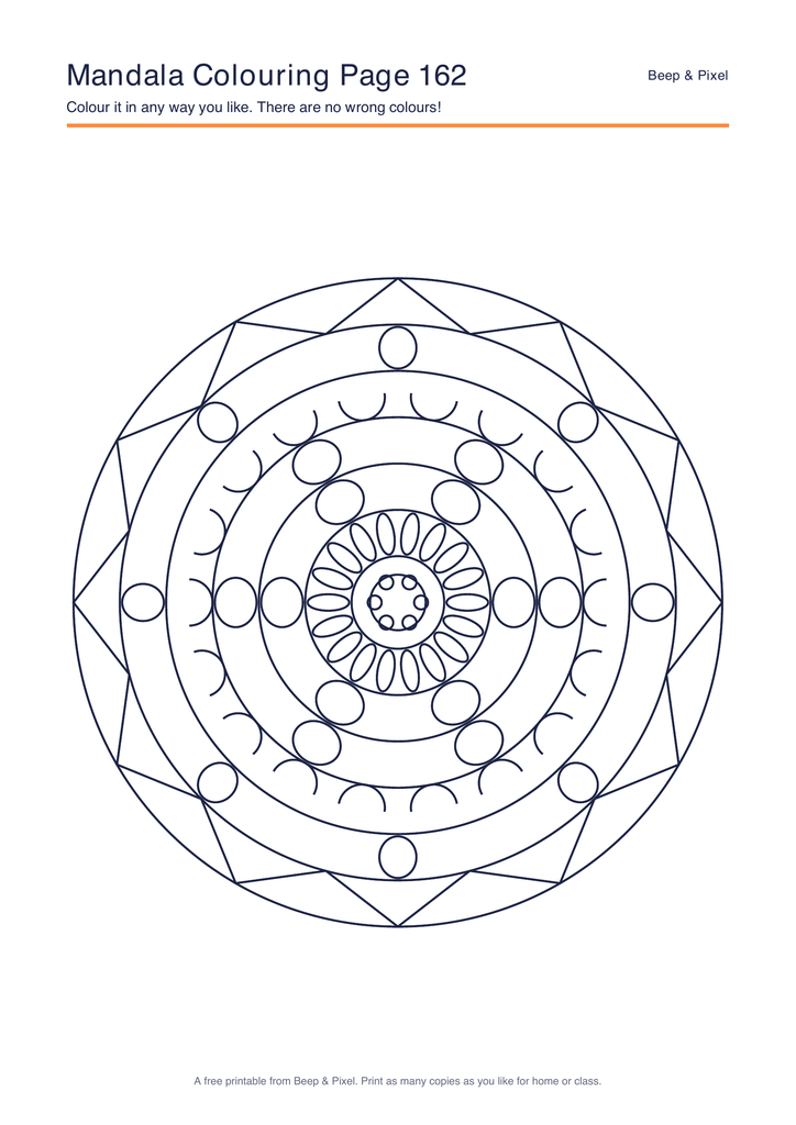 Preview of Mandala Colouring Page 162