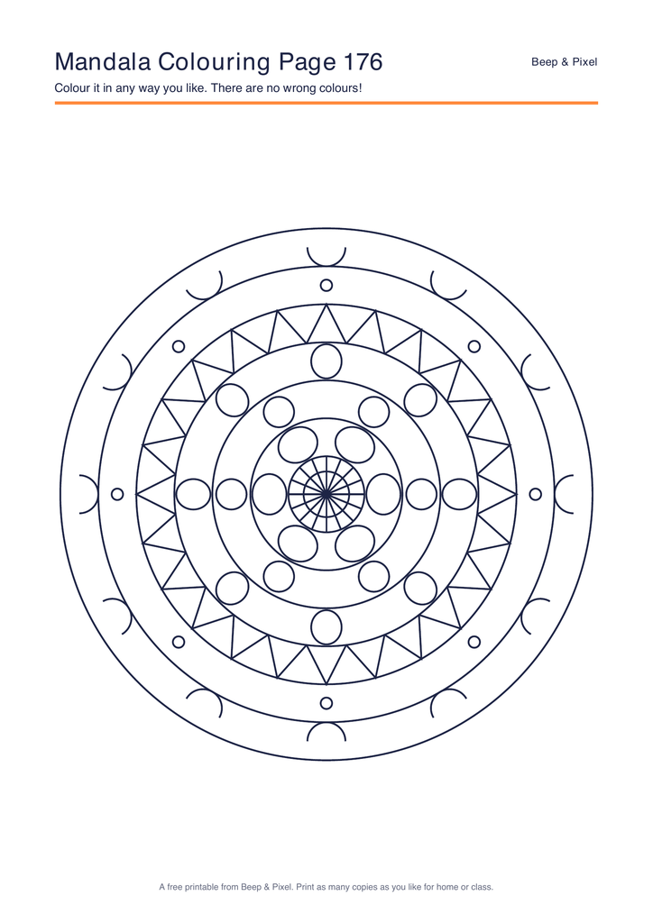 Preview of Mandala Colouring Page 176